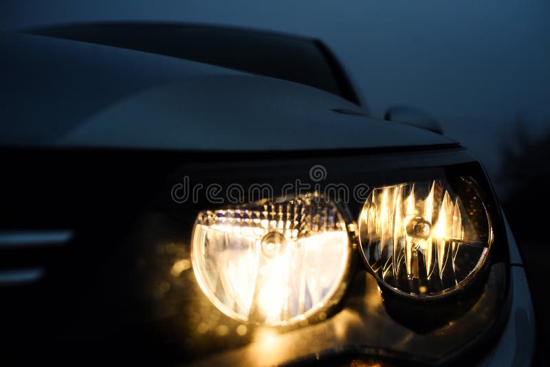 Headlights of Car, Fog Lights Stock Photo Image of metallic, bright
