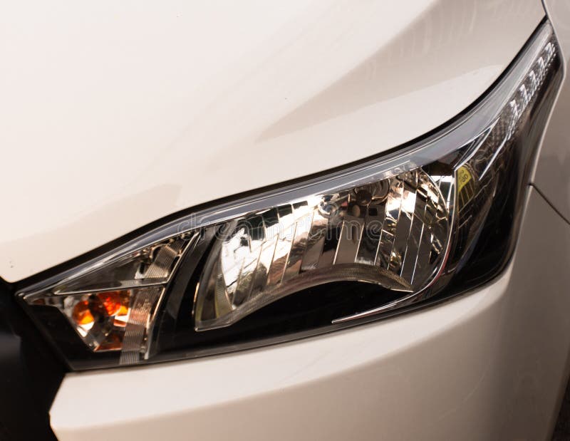 The headlights of cars stock photo. Image of bright 115593758