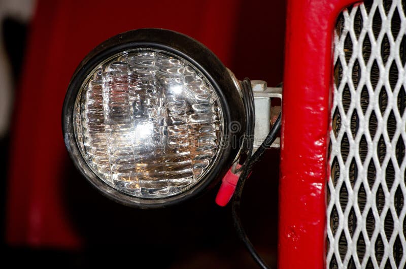 Antique Car Grill Headlights Stock Photo - Image of headlamps, fender