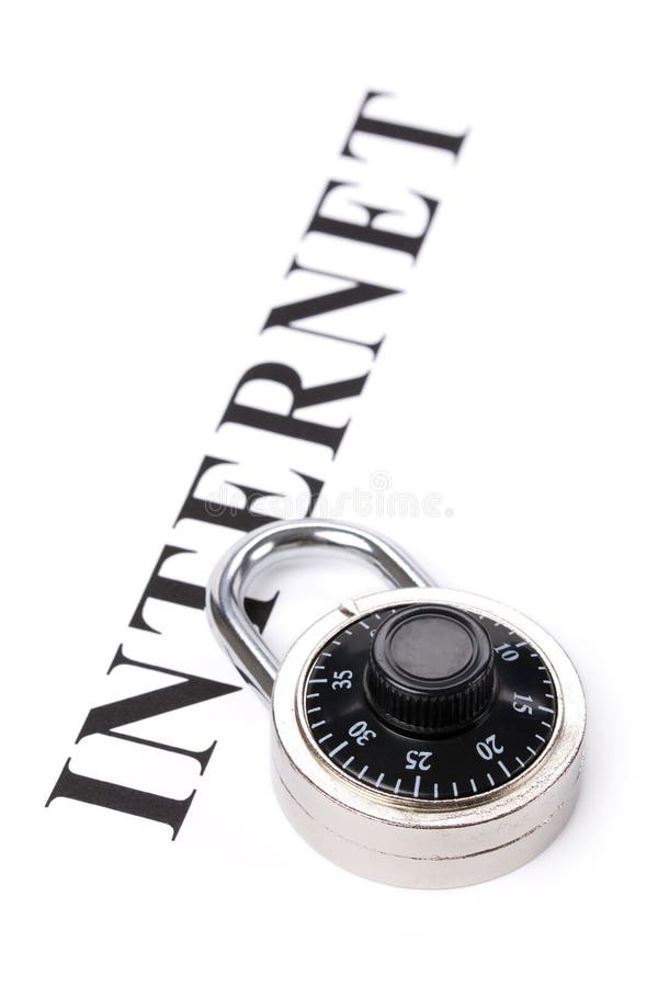 Headline and lock stock photo. Image of locked 5906318