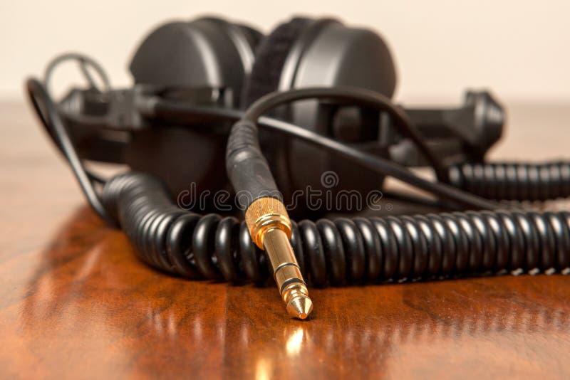 Headphone Connector Adapter Gold Stock Image Image of head