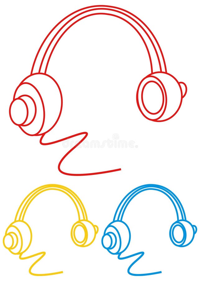 Headphone Icon Vector from of Things Concept. Thin Line