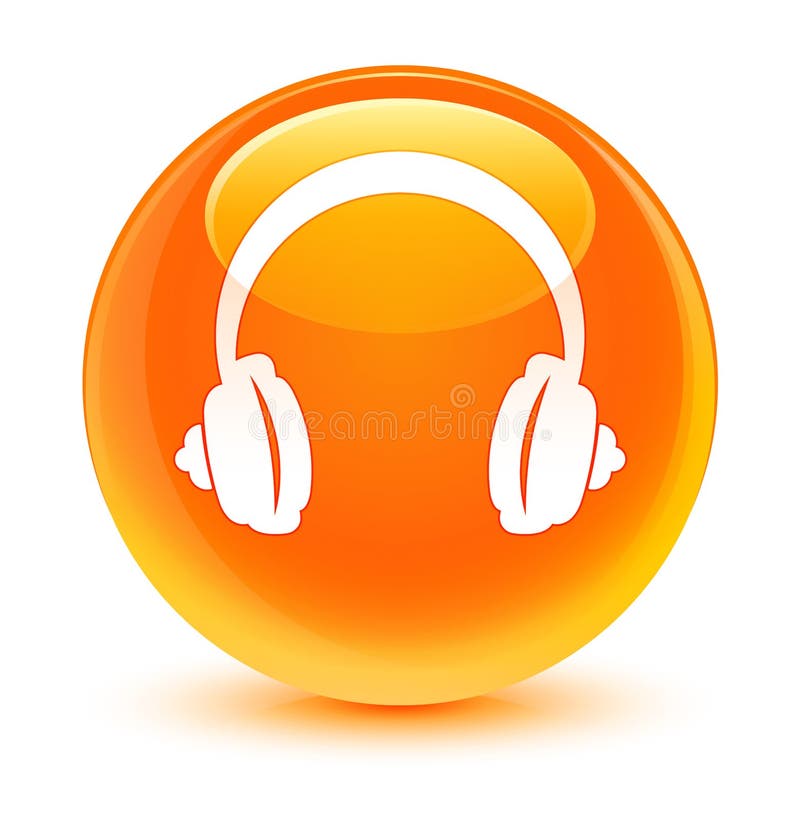 Headphone Orange stock illustration. Illustration of single 31030306