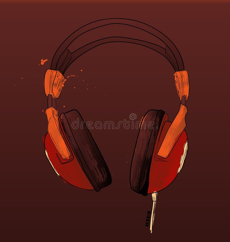 Headphones Graffiti stock illustration. Illustration of white 32503073
