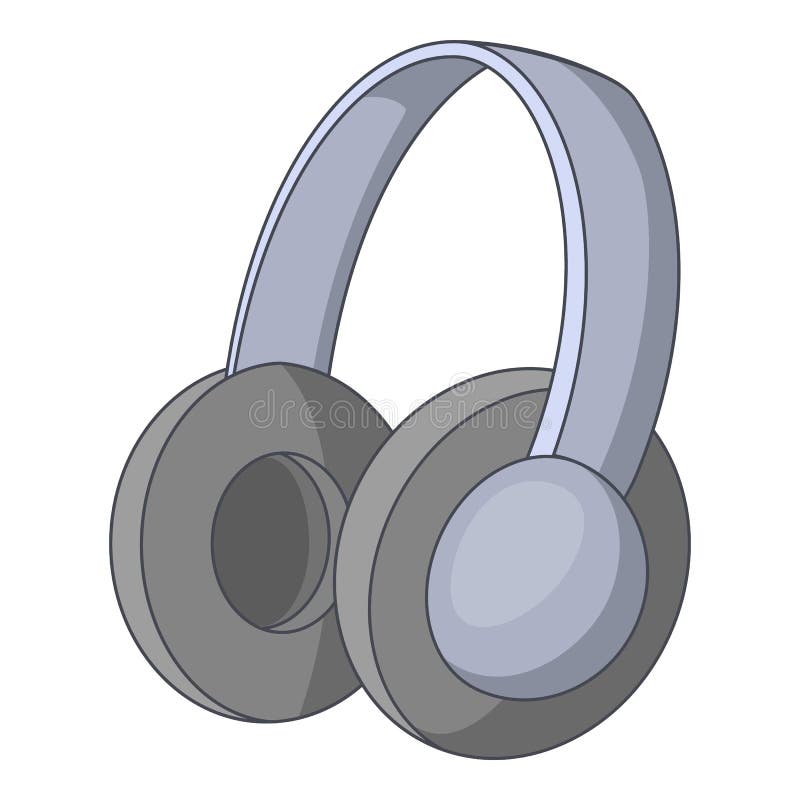 Headphones Icon, Cartoon Style Stock Vector Illustration of object