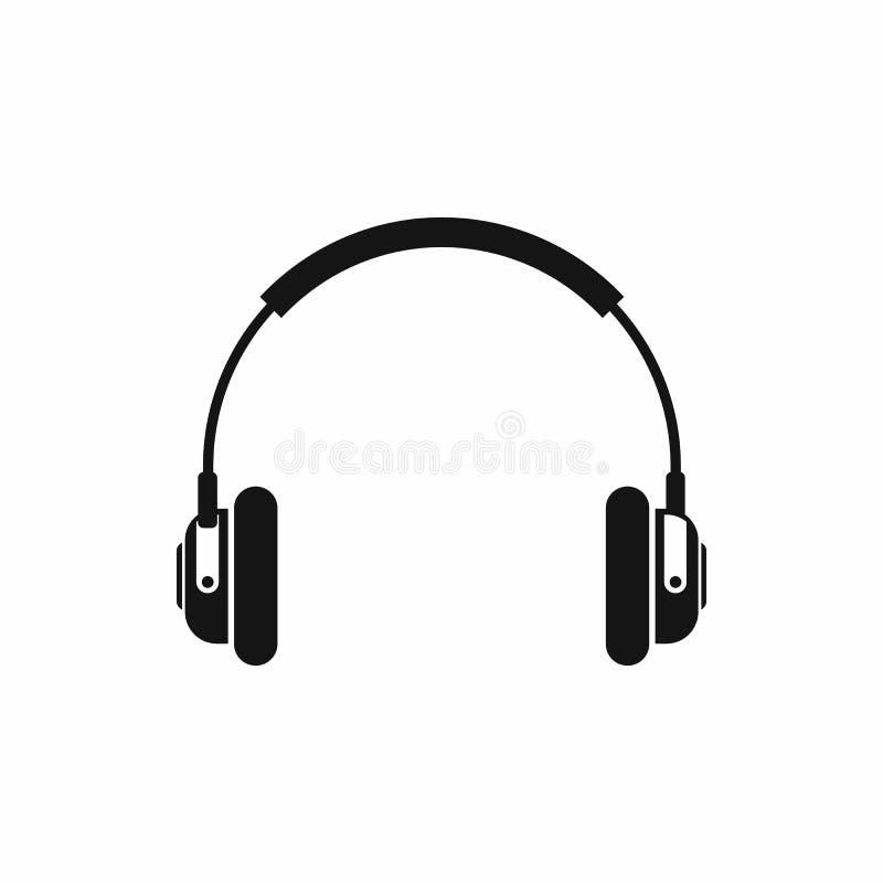 Big Headphones Icon Cartoon Stock Vector Illustration of play, audio