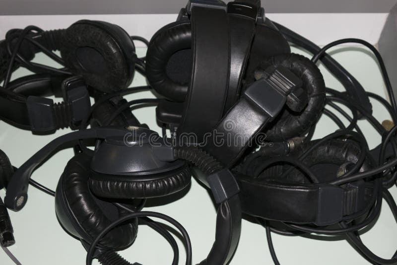 Headphones isolated on a white background royalty free stock photo Headphones isolated on a white background royalty free stock photo