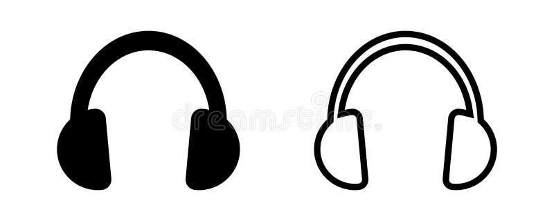 Headphones Logo Vector Icon. Vector Illustration. Stock Vector