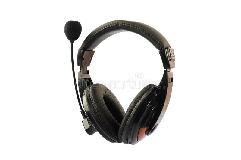 Headphones with Mic stock photo. Image of callcenter 75373084