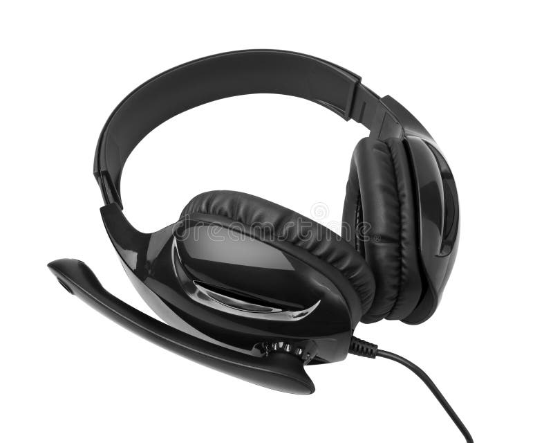 Headphones With A Microphone Stock Image Image of equipment