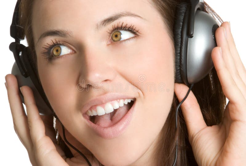 Headphones Music Girl stock photo. Image of singing, youth 3652866
