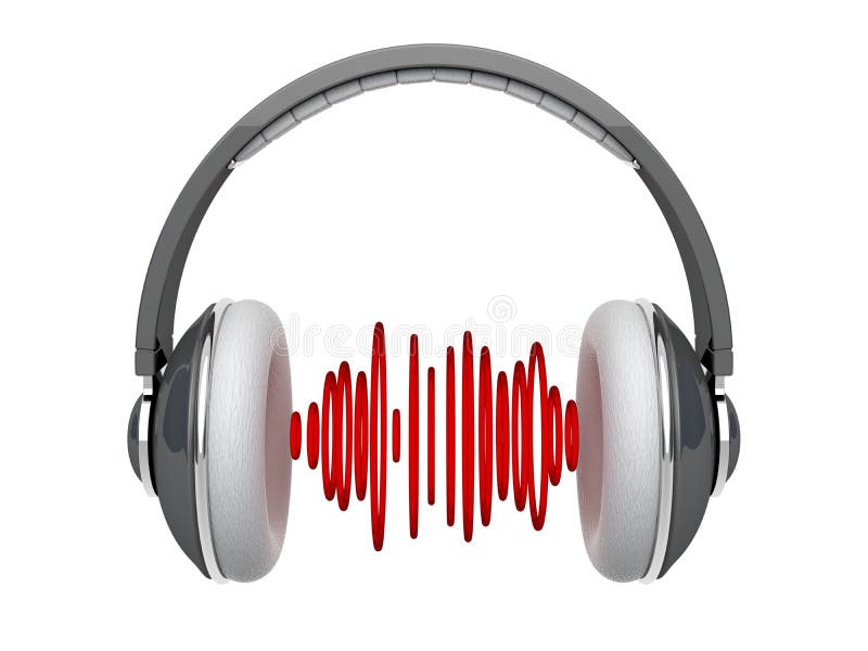 Headphones With Sound Waves Stock Illustration Illustration of