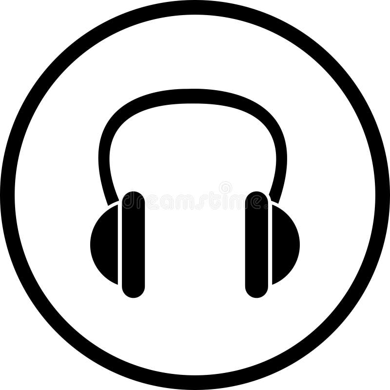 Headphones vector symbol stock vector. Illustration of vector 7636538