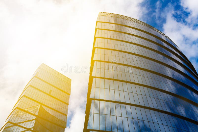 Headquarters of the company in the business center of the city stock image Headquarters of the company in the business center of the city stock image