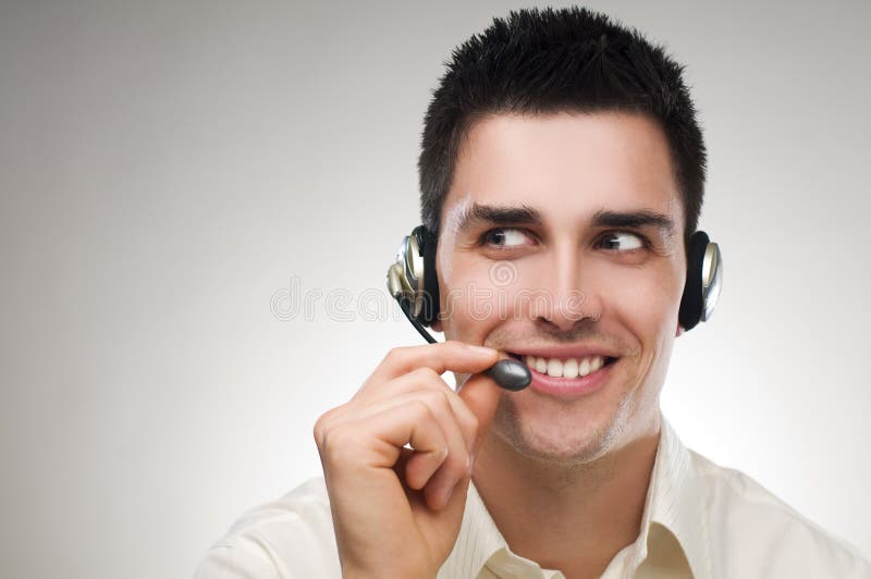 Headset man stock photo. Image of consultant, environment 20831714