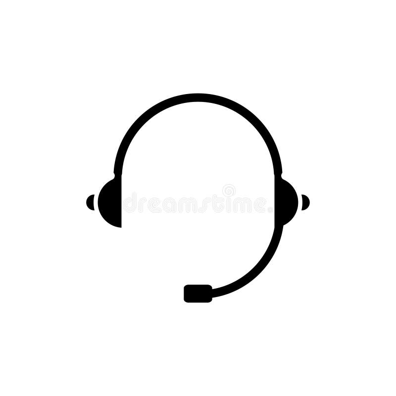 Headset Icon Flat Vector Template Design Trendy Stock Vector