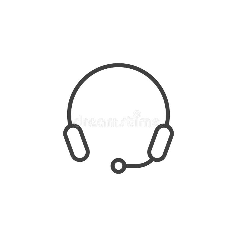 Headset line icon stock illustration. Illustration of thin 271816168