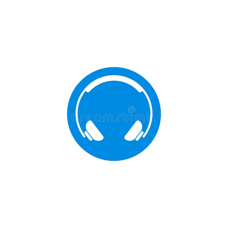 Headset logo icon design stock illustration. Illustration of equipment