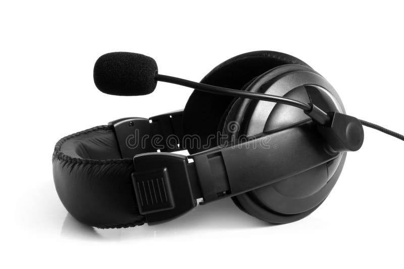 Headset stock photo. Image of cable, gadget, isolation 31067462