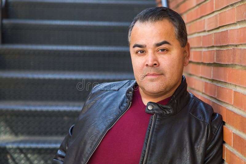 Headshot Portrait of Handsome Hispanic Man