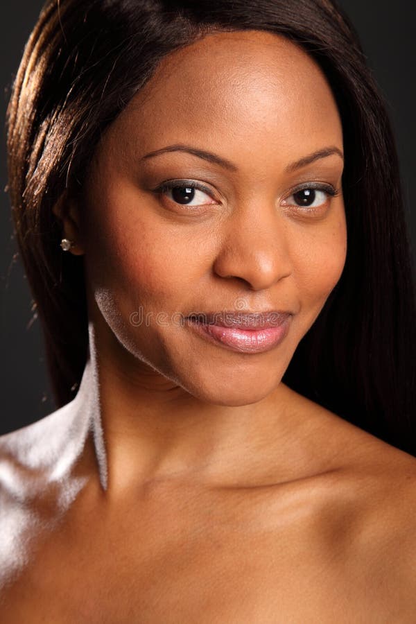 Headshot of stunningly beautiful black woman