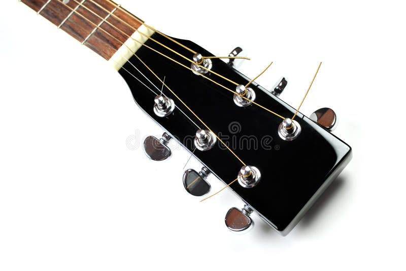 Headstock of Acoustic Guitar Stock Image Image of sound, neck 12945777