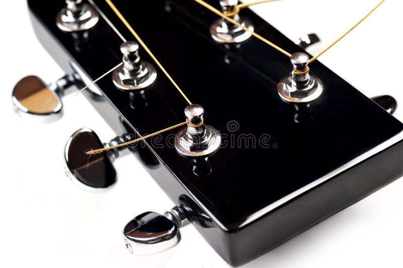 Headstock of Acoustic Guitar Stock Photo Image of chord, frets 13205250