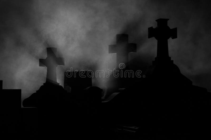 Headstone cross in Graveyard.