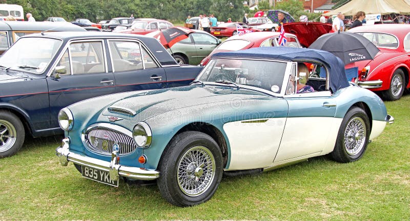 Austin Healey 3000 MkII clássico vintage imagens de stock