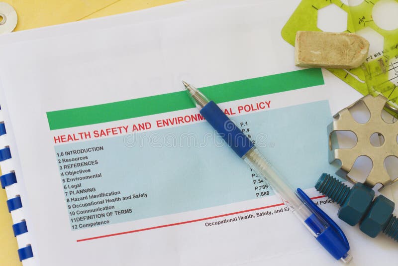 Health ans safety policy royalty free stock photography