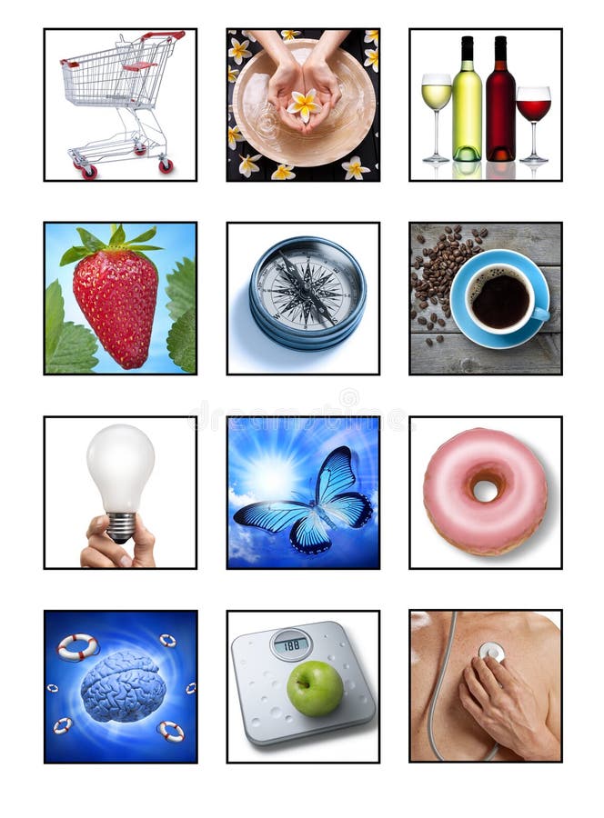Health Lifestyle Icon Montage royalty free stock photography Health Lifestyle Icon Montage royalty free stock photography