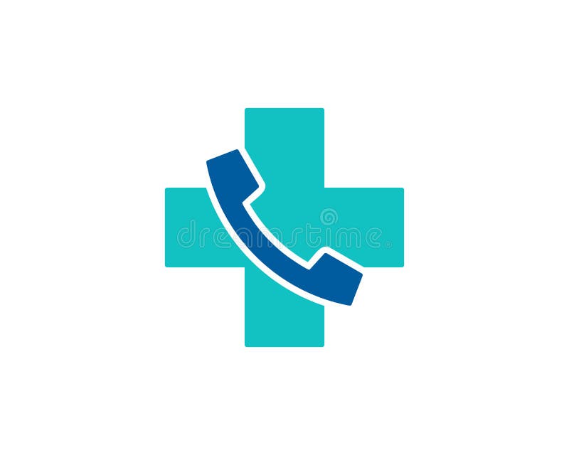 Health Medical Call Icon Logo Design Element stock illustration Health Medical Call Icon Logo Design Element stock illustration