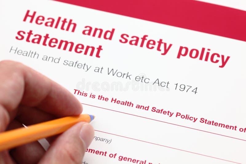 Health and safety policy statement. royalty free stock photo