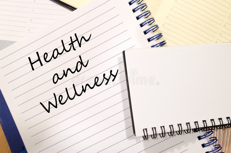 Health and wellness write on notebook royalty free stock photo Health and wellness write on notebook royalty free stock photo