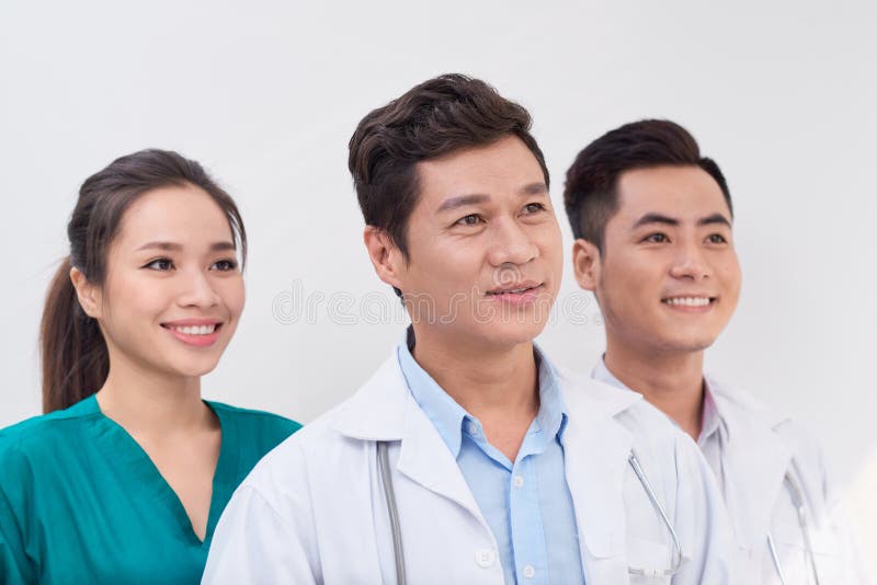 Healthcare, hospital and medical concept - young team or group of doctors royalty free stock photos Healthcare, hospital and medical concept - young team or group of doctors royalty free stock photos