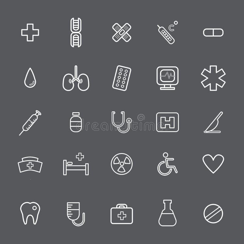 Healthcare medical icon vector collection Concept royalty free illustration Healthcare medical icon vector collection Concept royalty free illustration