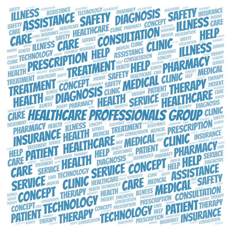 Healthcare Professionals Word Cloud Stock Illustration Illustration