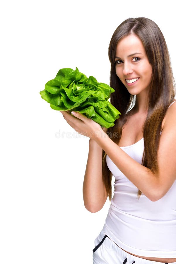 Healthful eating-Beautiful fit woman holding a salad fotos de stock royalty free Healthful eating-Beautiful fit woman holding a salad fotos de stock royalty free