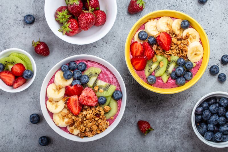 Healthy acai smoothie bowl royalty free stock image Healthy acai smoothie bowl royalty free stock image