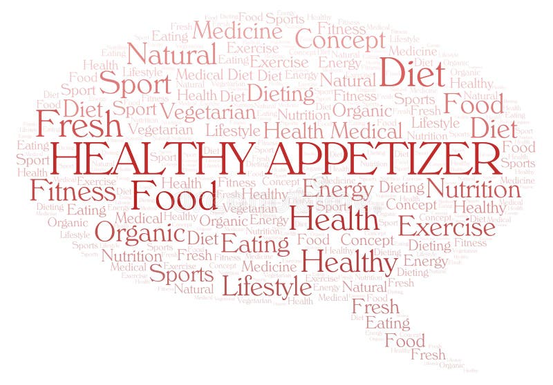 Healthy Appetizer Word Cloud Stock Illustration Illustration of