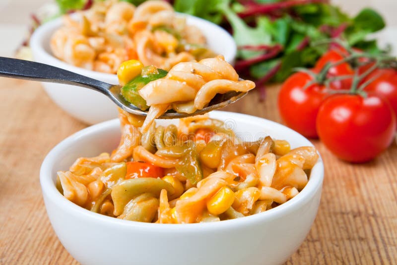 Healthy Bowls Of Delicious Pasta Picture. Image 7942964