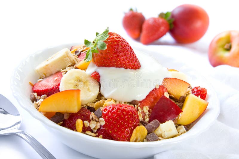 Healthy breakfast with cereals
