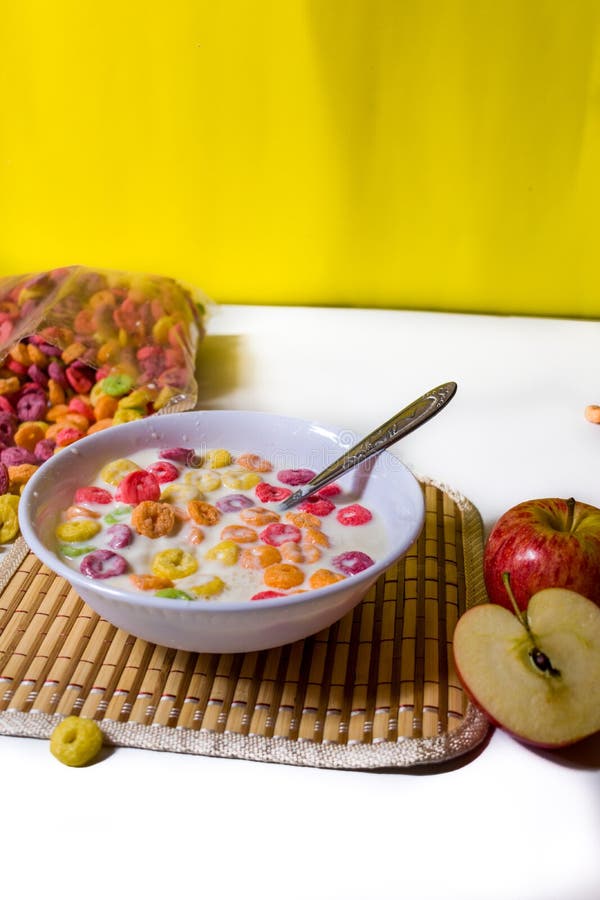 HEALTHY BREAKFAST of COLORFUL CEREAL Stock Image Image of crunchy, blueberry 142004567