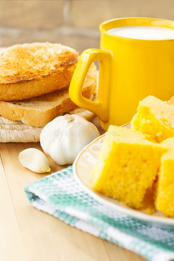 Healthy Breakfast with Corn Cakes Stock Photo Image of dinner