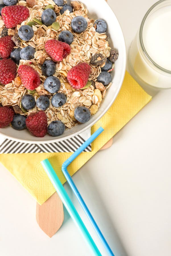 Healthy Breakfast with Fresh Fruit Stock Photo - Image of people, bread