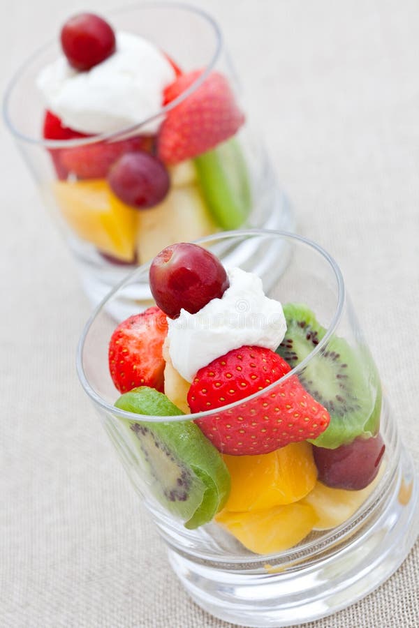 Healthy Breakfast of Fruit Salad with Yogurt Stock Photo Image of natural, gourmet 13455022