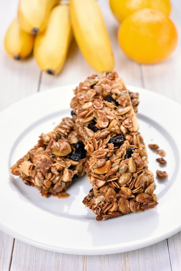 Healthy Breakfast Granola Bars Stock Image Image of morning