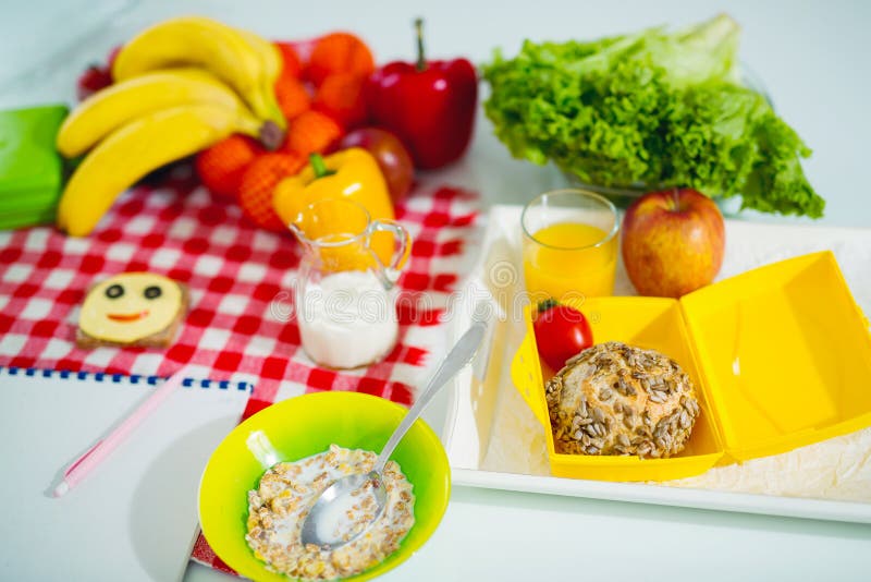 Healthy breakfast for kids stock photo. Image of food - 67910146