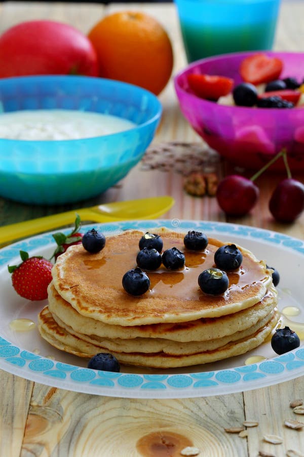 Healthy breakfast with pancake royalty free stock photos Healthy breakfast with pancake royalty free stock photos