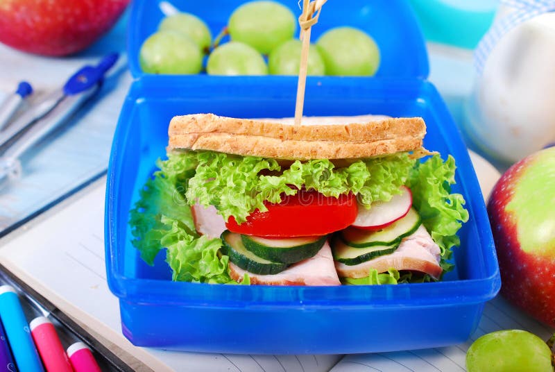 Healthy breakfast for school stock photography